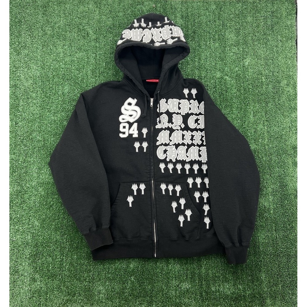Supreme League Champs Zip up Hoodie Mens Large